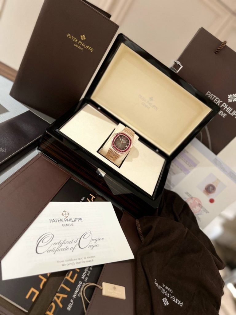 Patek Philippe Nautilus 5723 Watch Gold Wrapped With Red Ruby 40mm