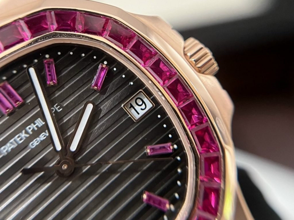 Patek Philippe Nautilus 5723 Watch Gold Wrapped With Red Ruby 40mm
