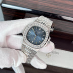 Patek Philippe Nautilus 5723 Watch Blue Dial Diamond 40mm
