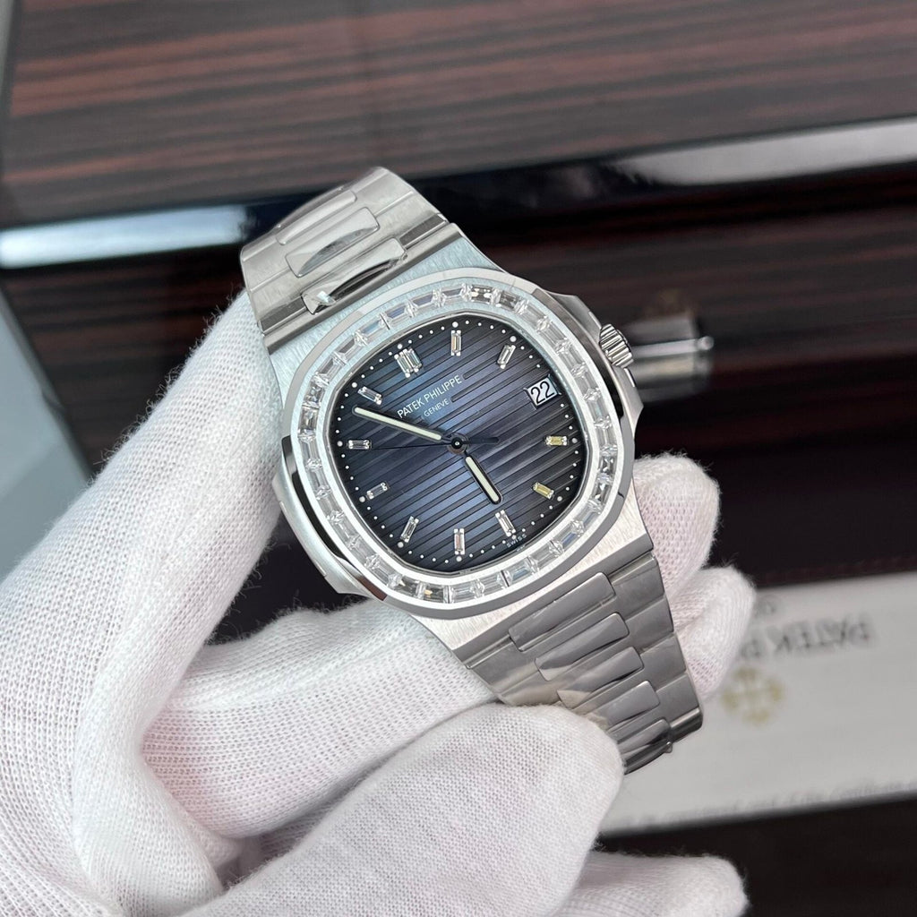 Patek Philippe Nautilus 5723 Watch Blue Dial Diamond 40mm