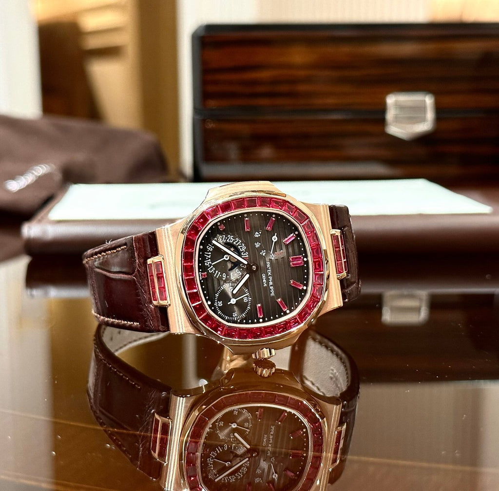 Patek Philippe Nautilus 5724 Gold Wrapped With Ruby Bezel 40mm