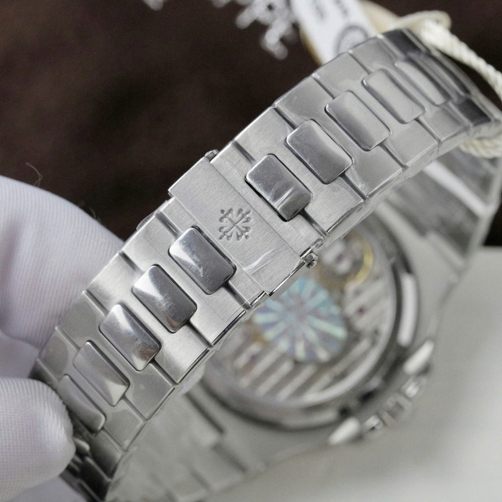 Patek Philippe Nautilus 5724G Dial Watch Diamonds Moissanite Baguette 40mm
