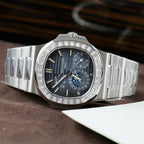 Patek Philippe Nautilus 5724G Dial Watch Diamonds Moissanite Baguette 40mm