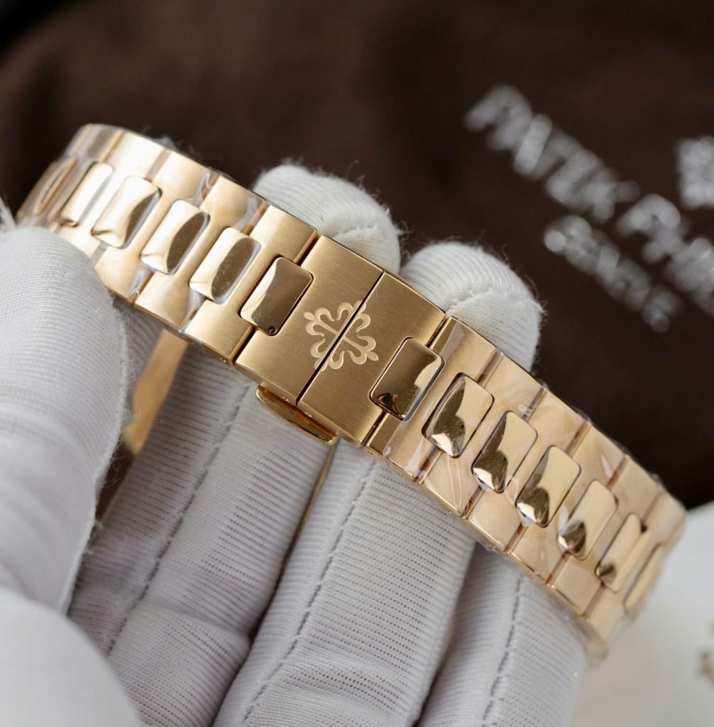 Patek Philippe Nautilus 5724R Gray Dial Watch Gold Wrapped + Moissanite Diamonds 40mm