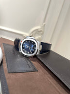 Patek Philippe Watch Nautilus 5726G Blue Leather Strap 40.5mm