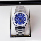 Patek Philippe Nautilus 5740 Watch Men Blue Dial Metal Wire 40mm
