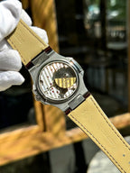 Patek Philippe Nautilus 5740G Watch Green Dial Leather Strap 40mm