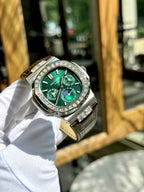Patek Philippe Nautilus 5740G Watch Green Dial Leather Strap 40mm