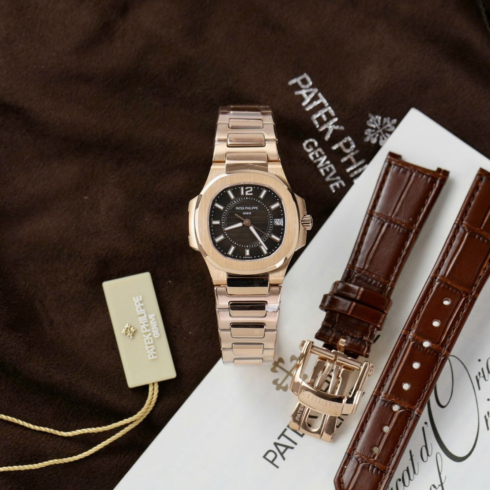 Patek Philippe Nautilus 7010 Watch Women Dial Black 32mm