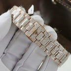 Patek Philippe Nautilus 7118 Watch Gold Wrapped + Moissanite Diamonds 35.2mm