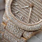 Patek Philippe Nautilus 7118 Watch Gold Wrapped + Moissanite Diamonds 35.2mm