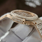 Patek Philippe Nautilus 7118 Watch Gold Wrapped + Moissanite Diamonds 35.2mm