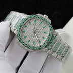 Patek Philippe Watch Nautilus 7118 Diamonds Moissanite 35.2mm