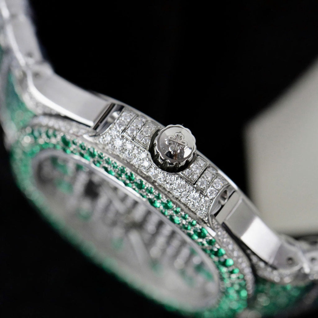 Patek Philippe Watch Nautilus 7118 Diamonds Moissanite 35.2mm