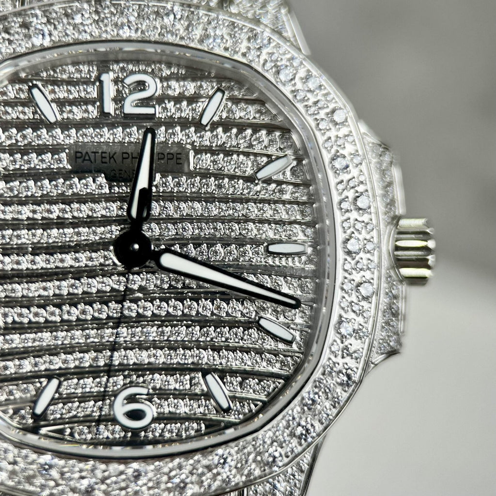 Patek Philippe Nautilus 7118 Full Diamond Watch 35.2mm