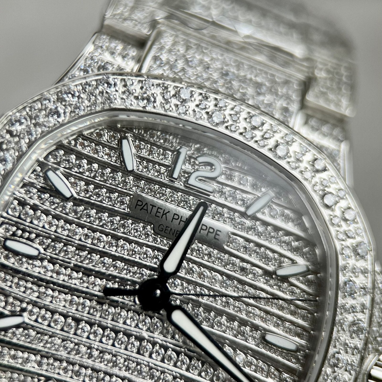 Patek Philippe Nautilus 7118 Full Diamond Watch 35.2mm