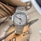 Patek Philippe Nautilus 7118 Watch With Stone Bezel 35.2mm