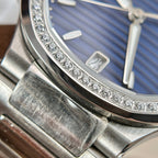 Patek Philippe Nautilus 7118 Watch Blue Dial Stone Bezel 35.2mm