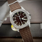 Patek Philippe Watch Aquanaut 5067 Dial Brown Diamonds Moissanite 35.6mm