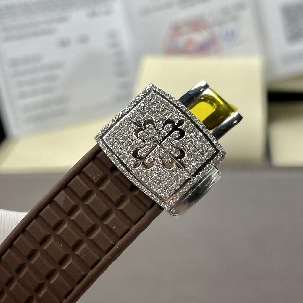 Patek Philippe Watch Aquanaut 5067 Dial Brown Diamonds Moissanite 35.6mm