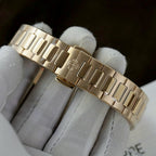 Patek Philippe Women White Dial Watch Nautilus 7118 Gold Wrapped + Moissanite Diamonds 35.2mm