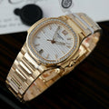 Patek Philippe Women White Dial Watch Nautilus 7118 Gold Wrapped + Moissanite Diamonds 35.2mm