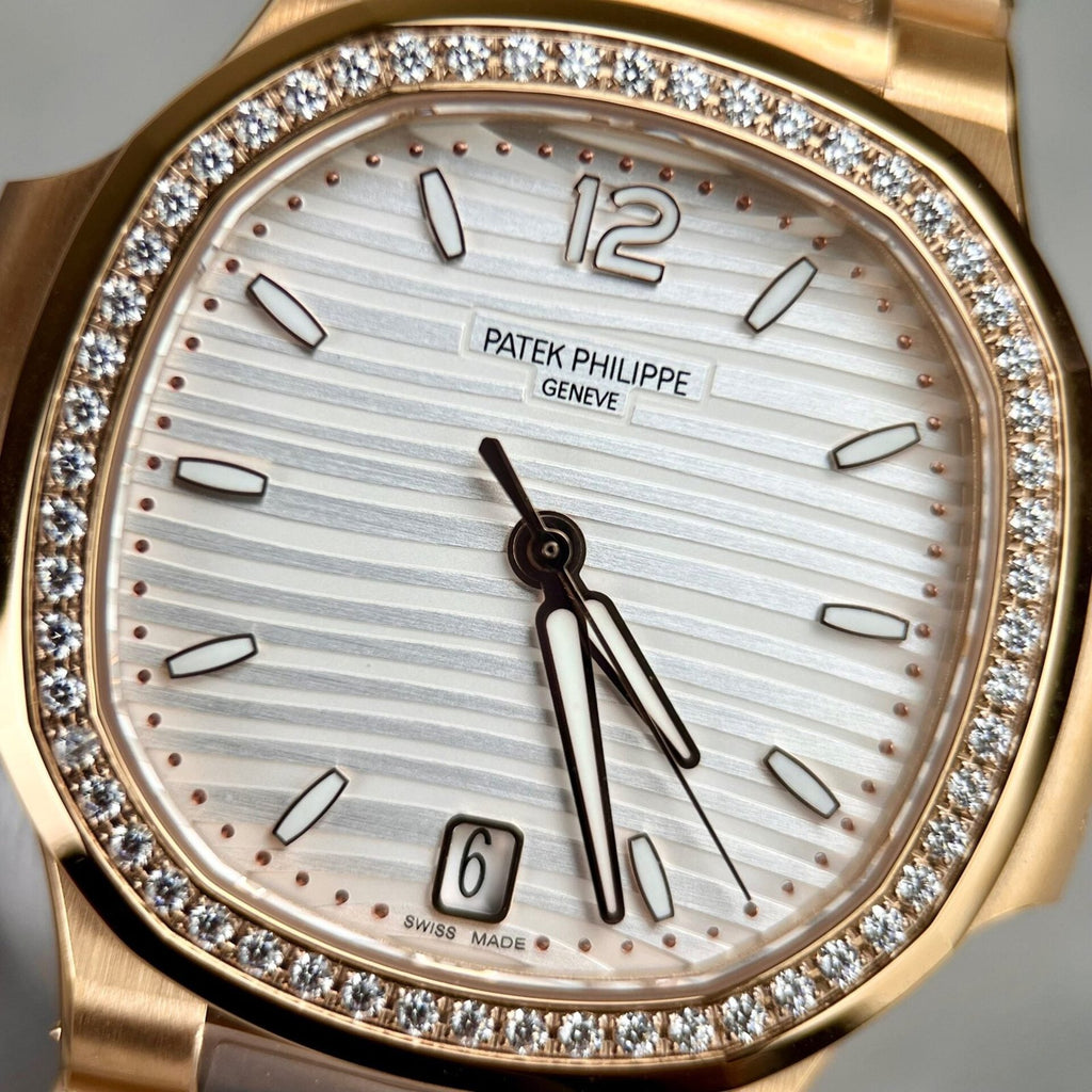 Patek Philippe Nautilus 7118 Watch With Diamonds Bezel 35.2mm