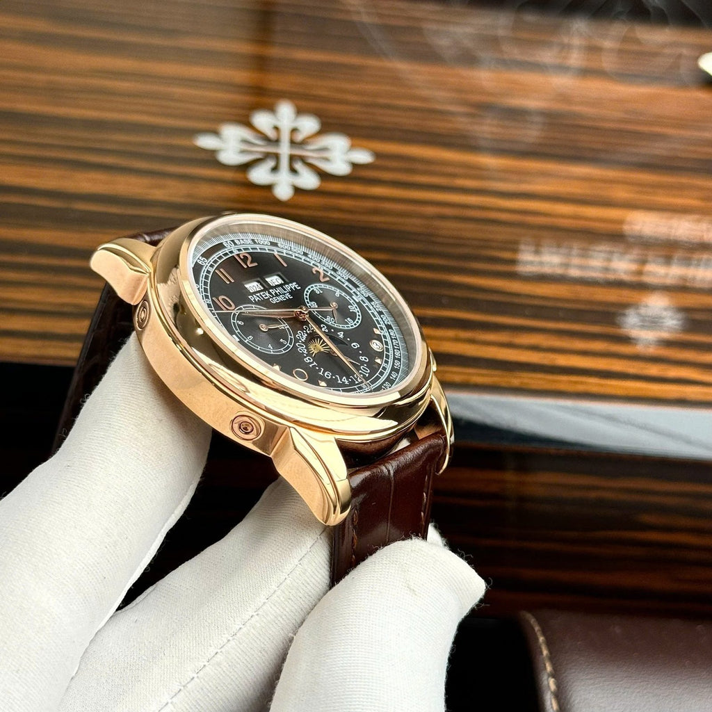 Patek Philippe Perpetal Calendar 5270 Watch Leather Strap 41mm