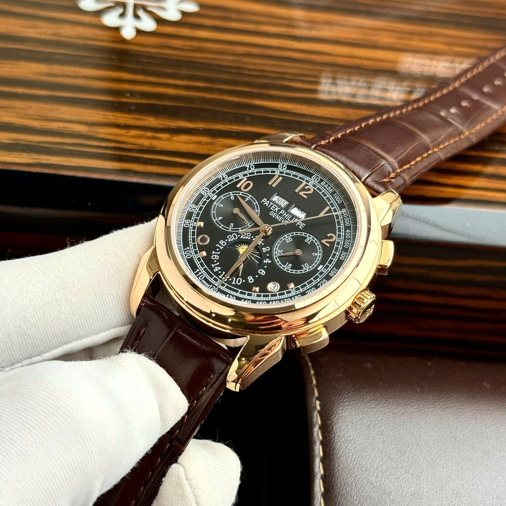 Patek Philippe Perpetal Calendar 5270 Watch Leather Strap 41mm