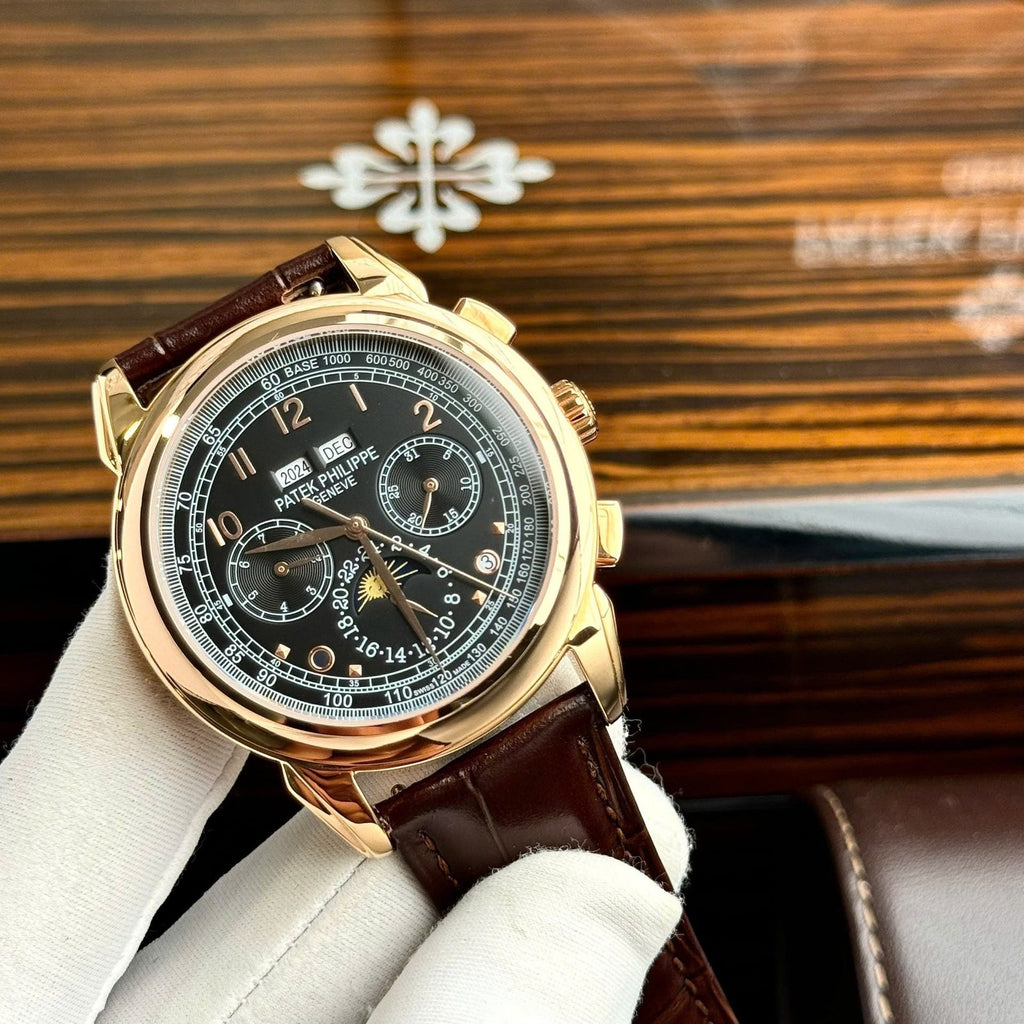 Patek Philippe Perpetal Calendar 5270 Watch Leather Strap 41mm
