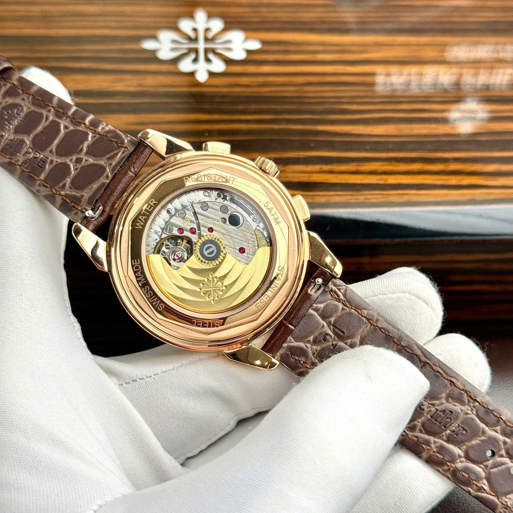 Patek Philippe Perpetal Calendar 5270 Watch Leather Strap 41mm