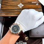 Patek Philippe Perpetal Calendar 5270 Watch Leather Strap 41mm