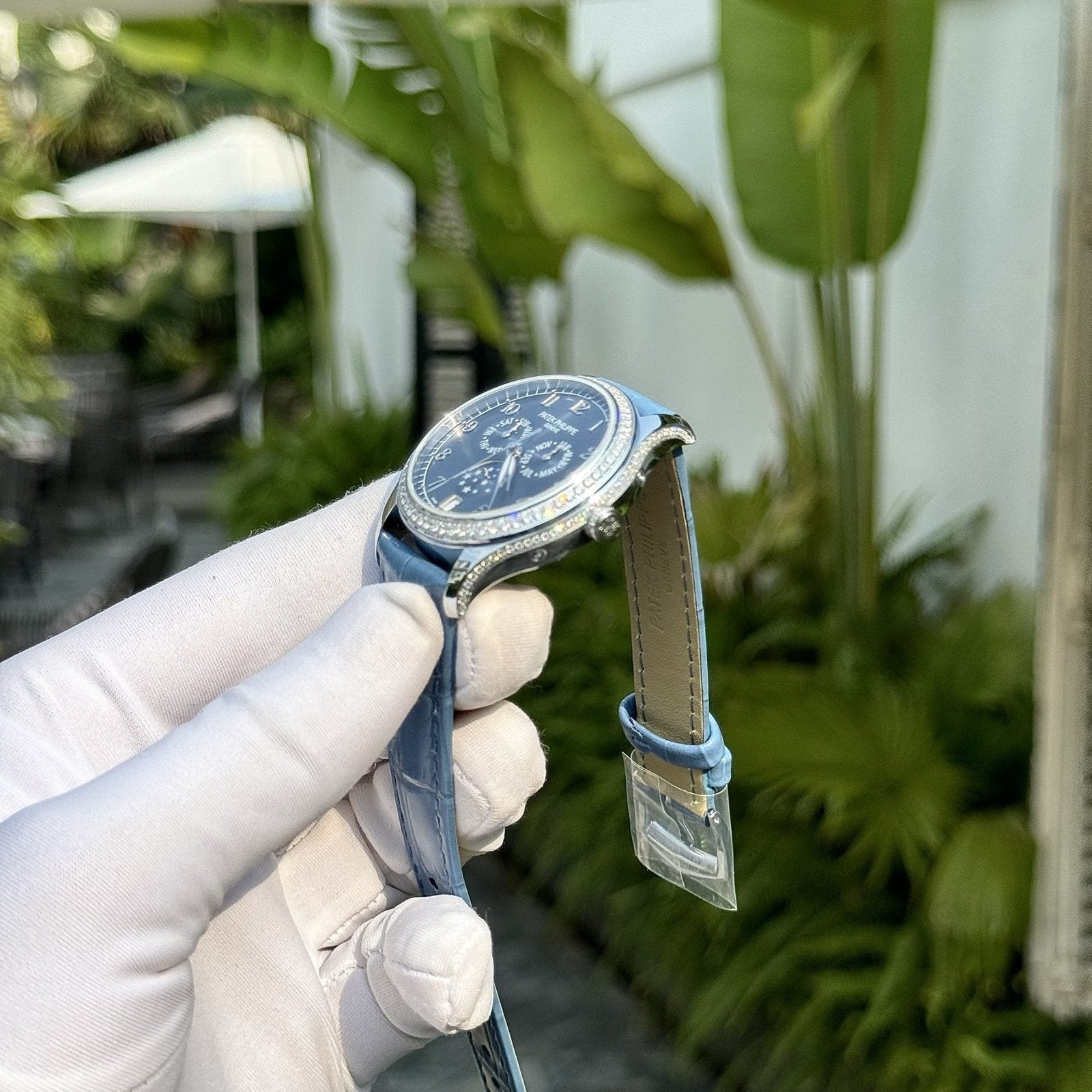 Patek Philippe Watch Complications 4947G Blue Dial Leather Strap 38mm