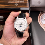 Patek Philippe Watch Complications 5396G White Dial Leather Strap 38.5mm