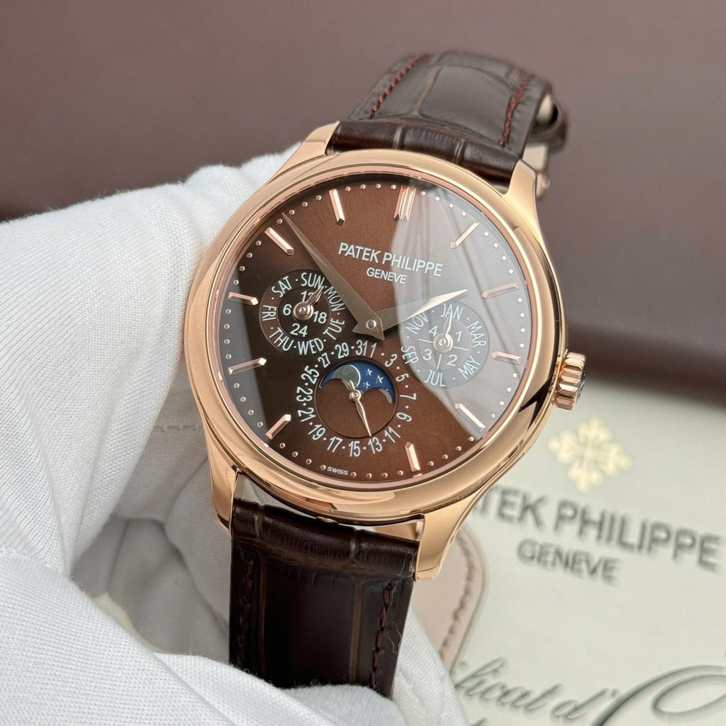 Patek Philippe Grand Complications 5327 Watch Brown Dial Leather Strap 40mm