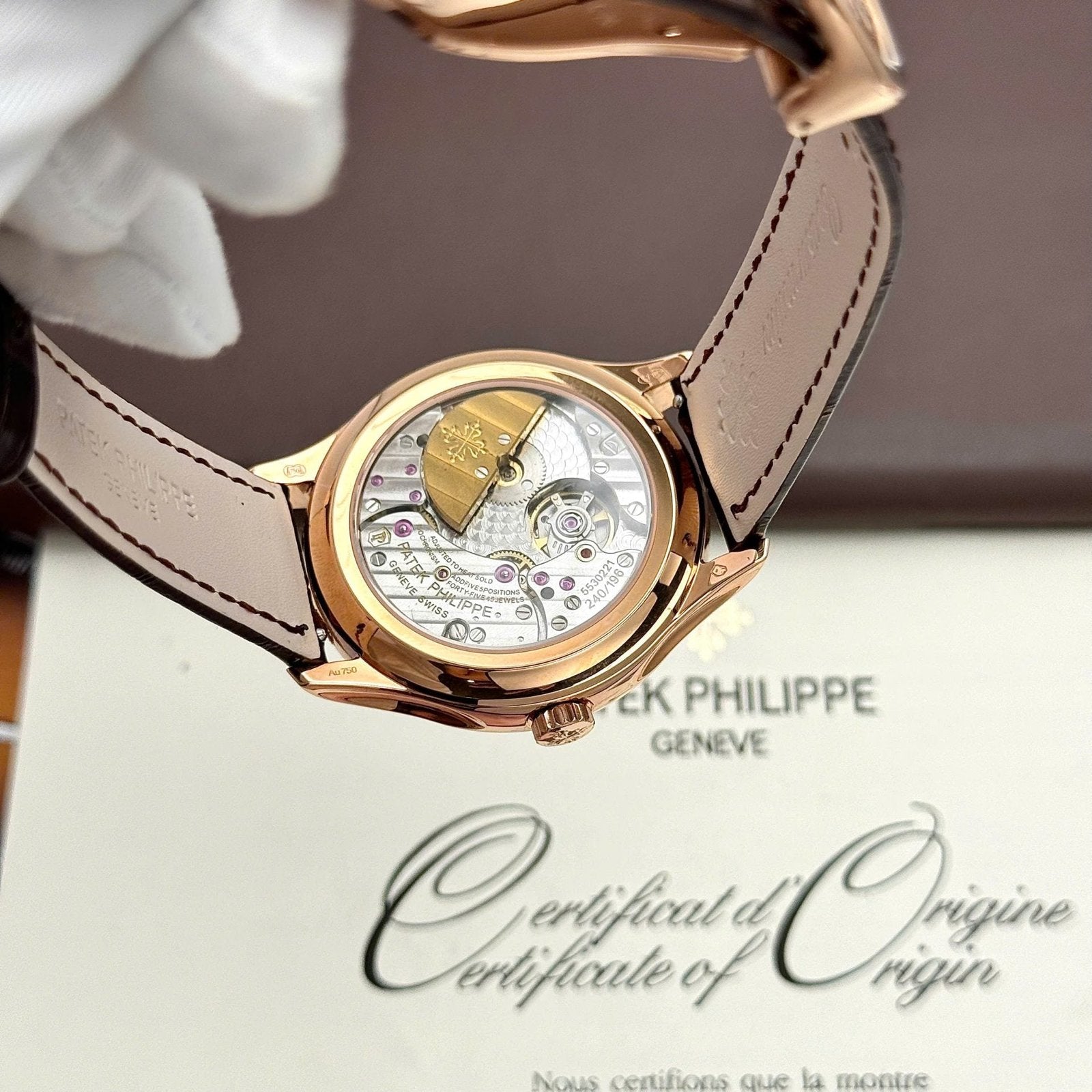 Patek Philippe Grand Complications 5327 Watch Brown Dial Leather Strap 40mm