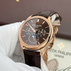 Patek Philippe Grand Complications 5327 Watch Brown Dial Leather Strap 40mm