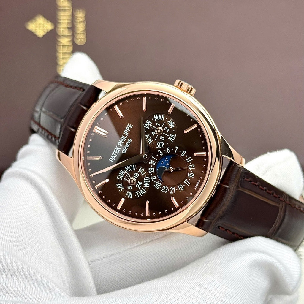 Patek Philippe Grand Complications 5327 Watch Brown Dial Leather Strap 40mm
