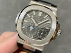 Patek Philippe Watch Nautilus 5712 Gray Dial Leather Strap 40mm