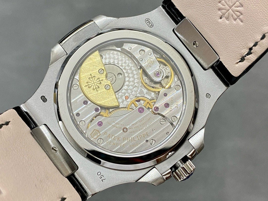 Patek Philippe Watch Nautilus 5712 Gray Dial Leather Strap 40mm