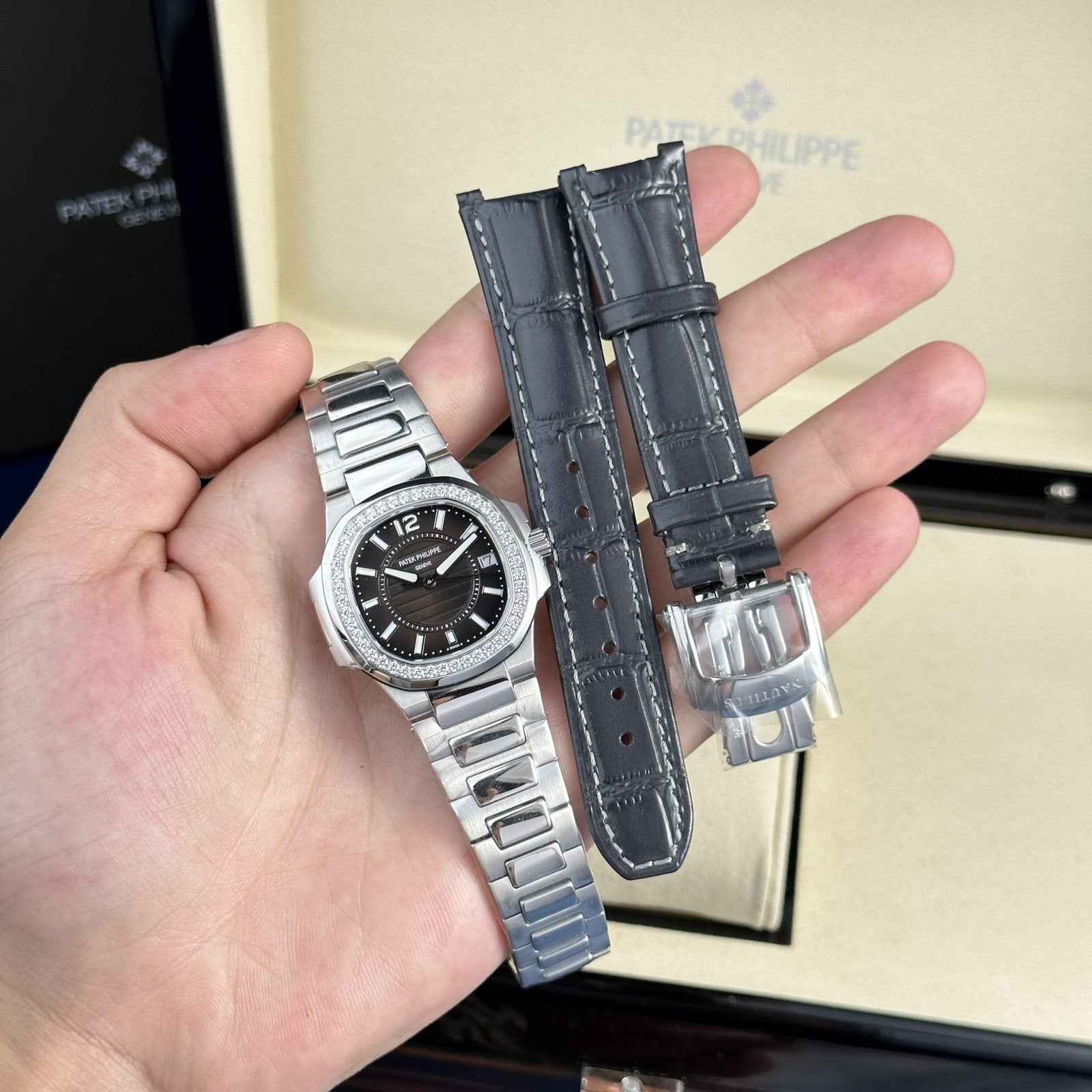 Patek Philippe Watch Nautilus 7010 Womens Black Dial 32mm