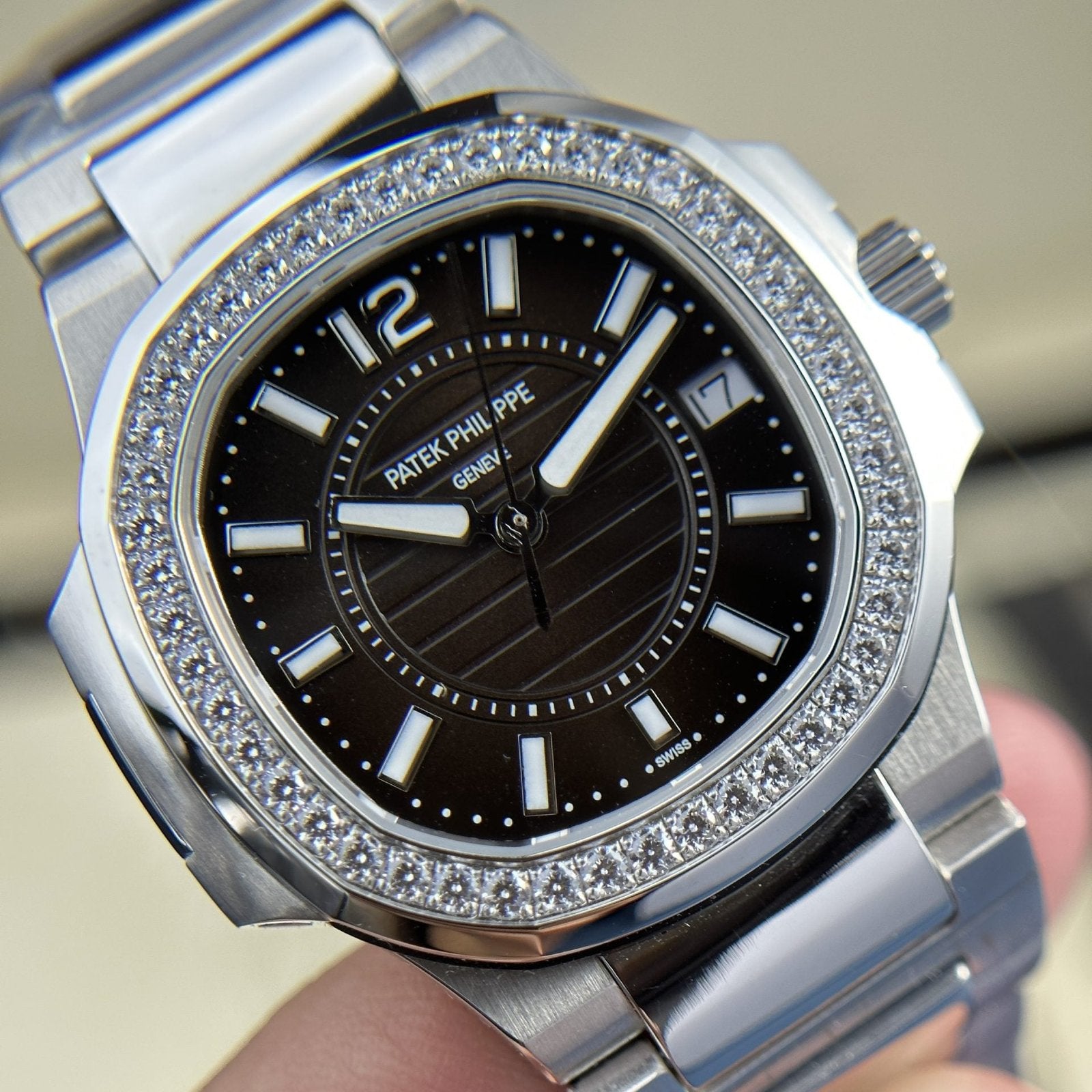 Patek Philippe Watch Nautilus 7010 Womens Black Dial 32mm