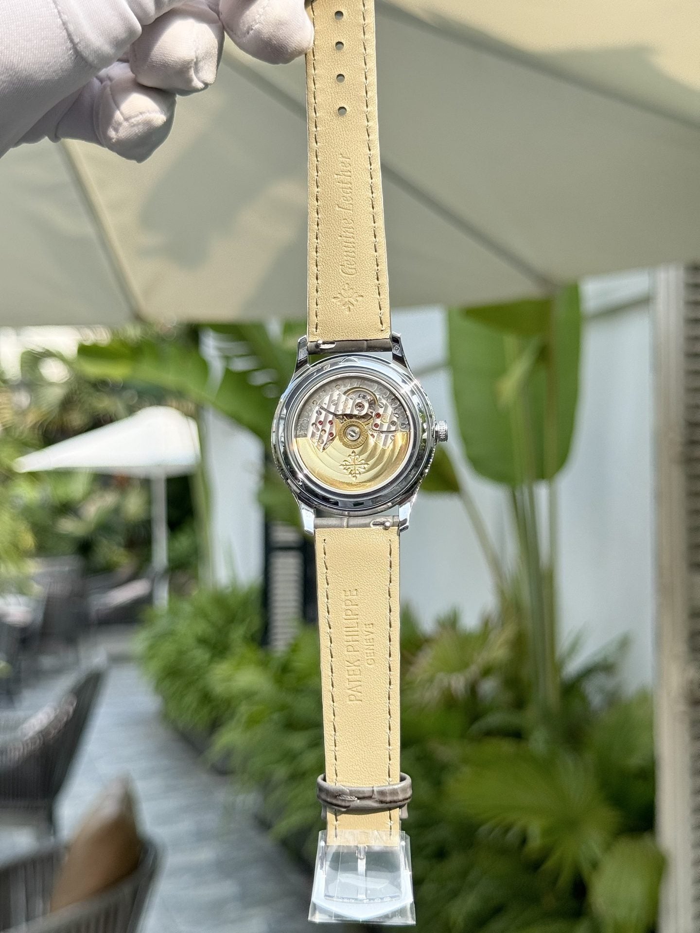 Patek Philippe Watch Complications 4947G Gray Leather Strap 38mm
