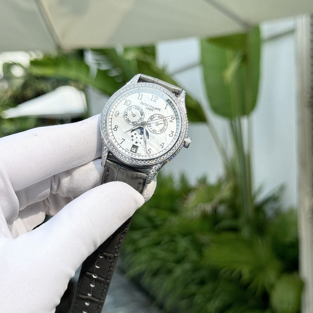 Patek Philippe Watch Complications 4947G Gray Leather Strap 38mm