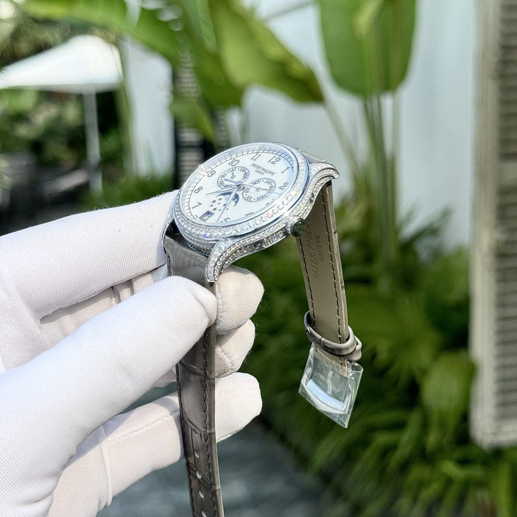 Patek Philippe Watch Complications 4947G Gray Leather Strap 38mm