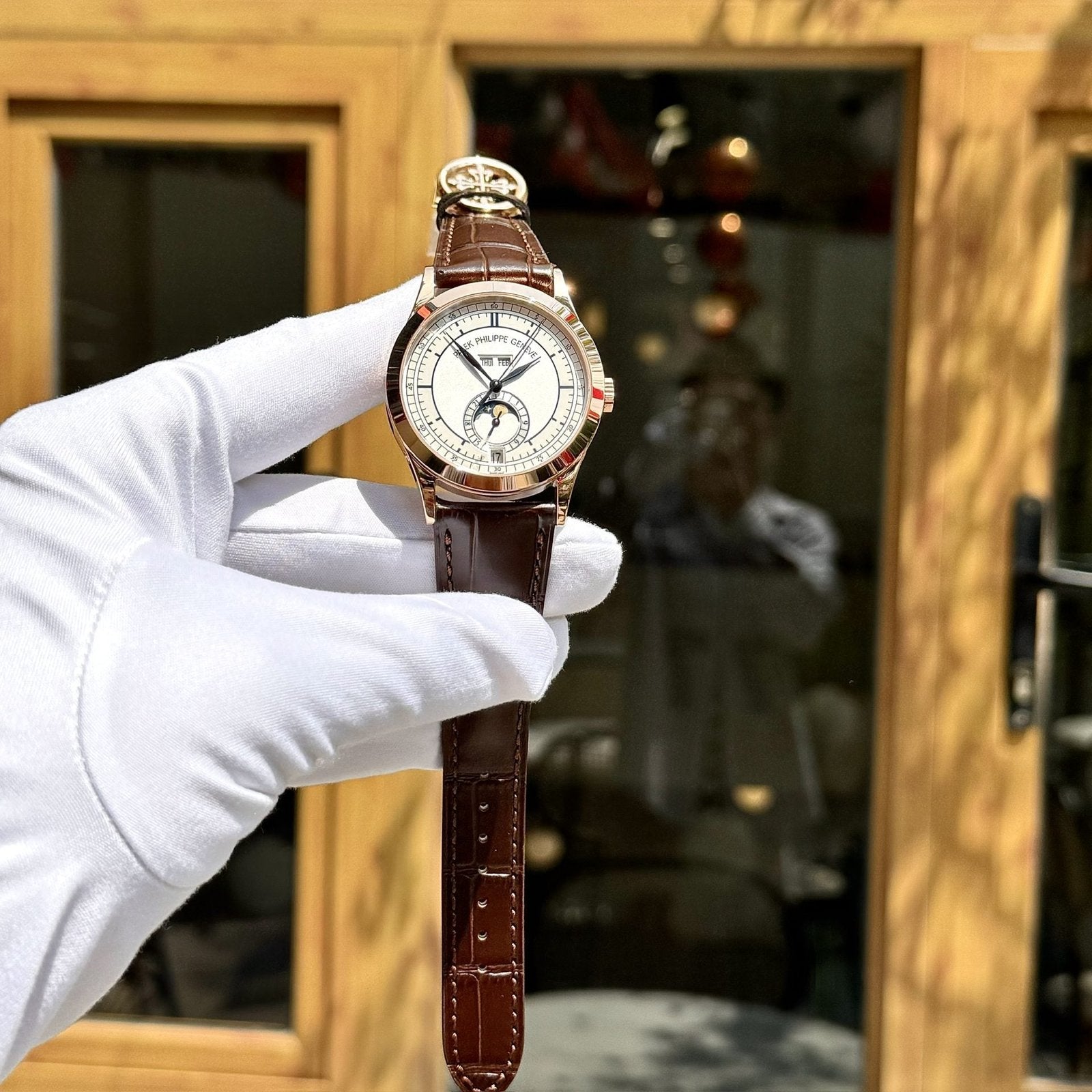 Patek Philippe Watch Complications 5396R Men Leather Strap 38.5mm