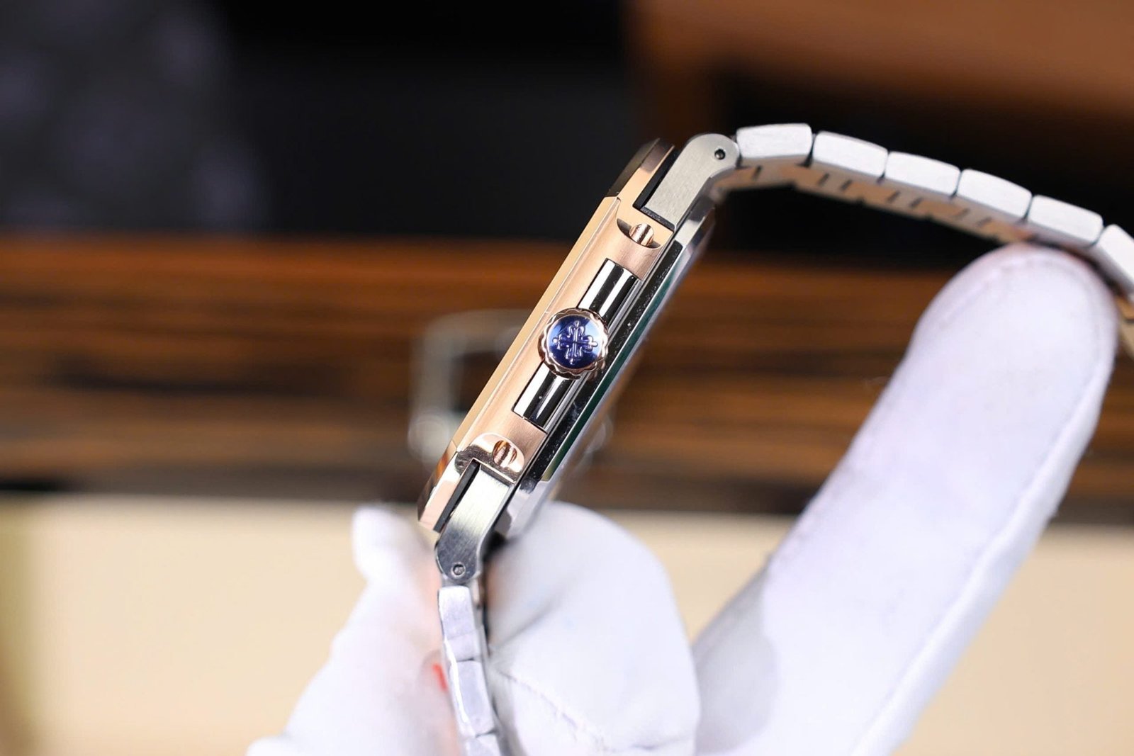 Patek Philippe Cubitus 5821 Demi Rose Gold Watch Dial Blue 45mm
