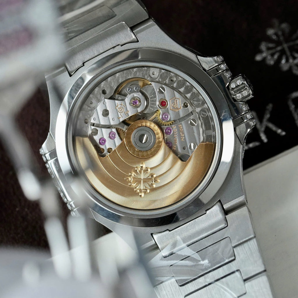 Patek Philippe Watch Nautilus Haute Joaillerie 7118 Full Moissanite Diamonds 35.2mm
