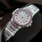Patek Philippe Watch Nautilus Haute Joaillerie 7118 Full Moissanite Diamonds 35.2mm