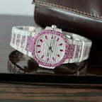 Patek Philippe Watch Nautilus Haute Joaillerie 7118 Full Moissanite Diamonds 35.2mm